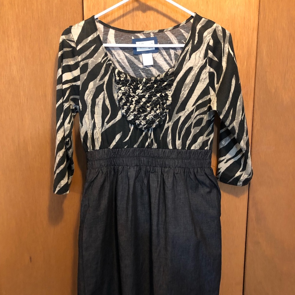 Ruffle Zebra print inspired dress